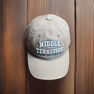 Middle Tennessee State University Classic, beige & Blue Letters  adjustable